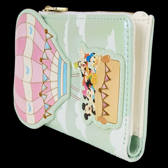 Loungefly Disney Mickey & Friends Hot Air Balloon Flap Wallet - Picture 4 of 7